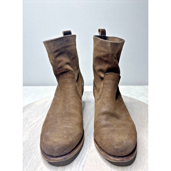 Rag & Bone Women’s Suede Ankle Booties Brown Slouch Western Style Leather Sole 6 - Picture 2 of 10